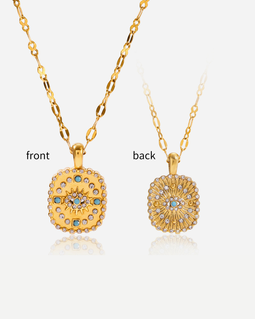 Golden Sunburst Medallion Necklace