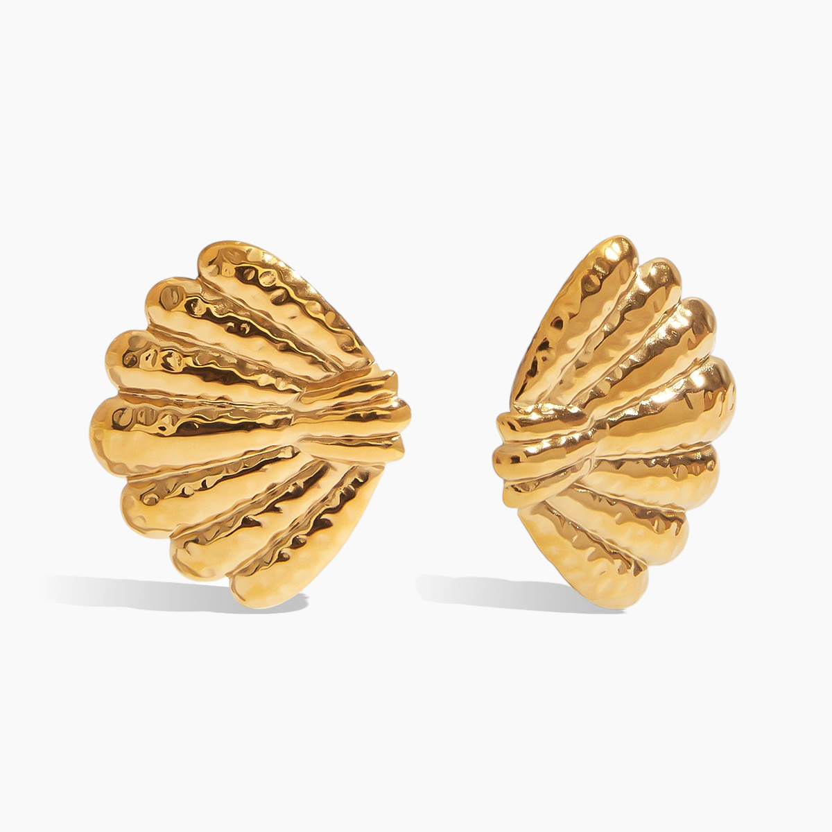 Golden Tides Shell Studs