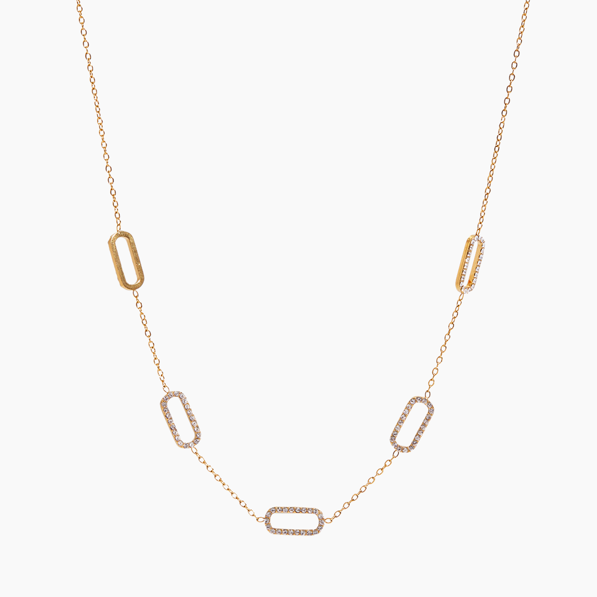 Sparkling Link Chain Necklace