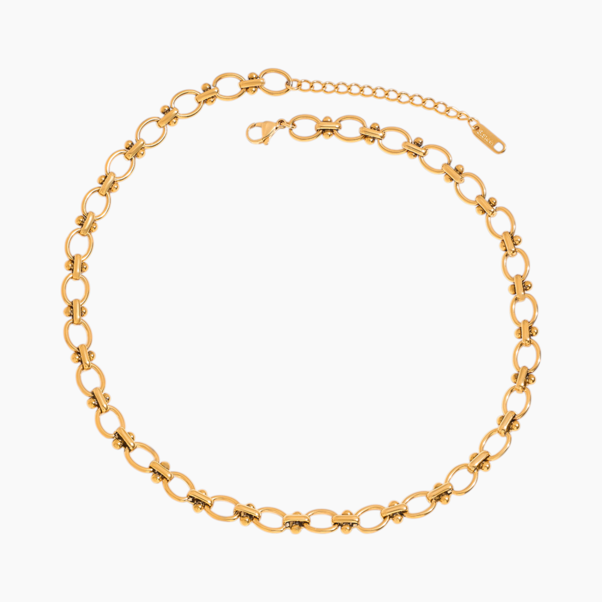 Golden Tide Oval Link Necklace