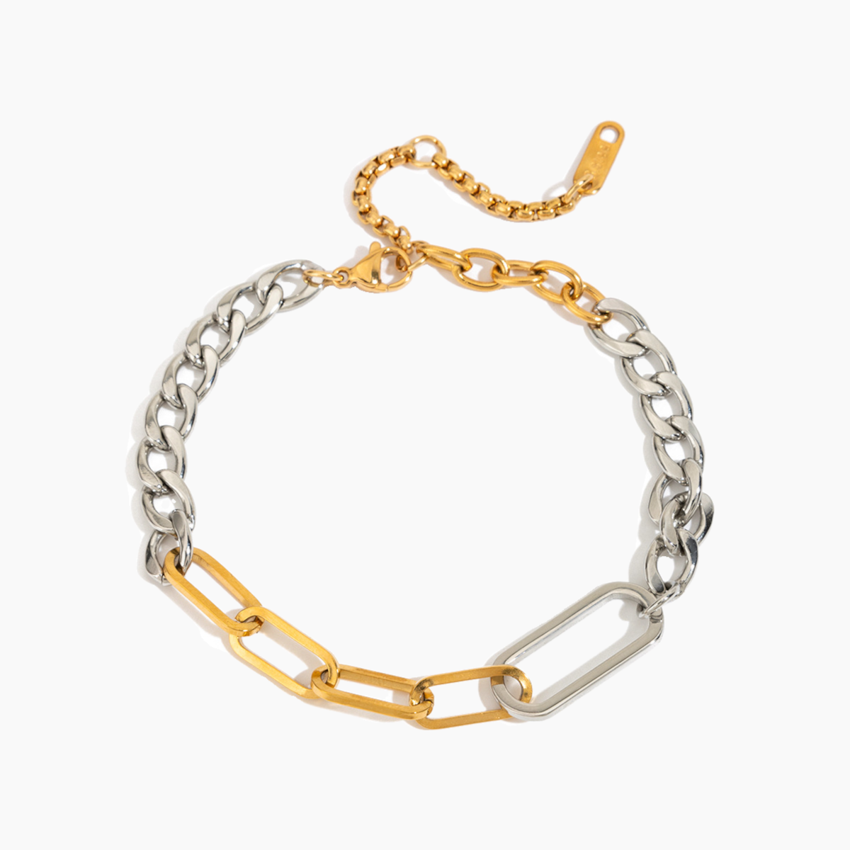 Bi-Metal Fusion Chain Bracelet