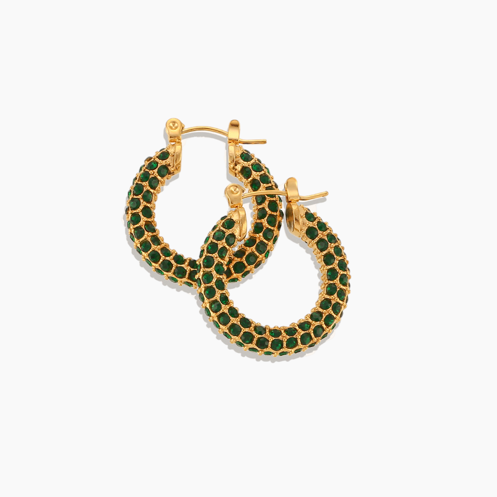 Luxe Pavé Hoop Earrings