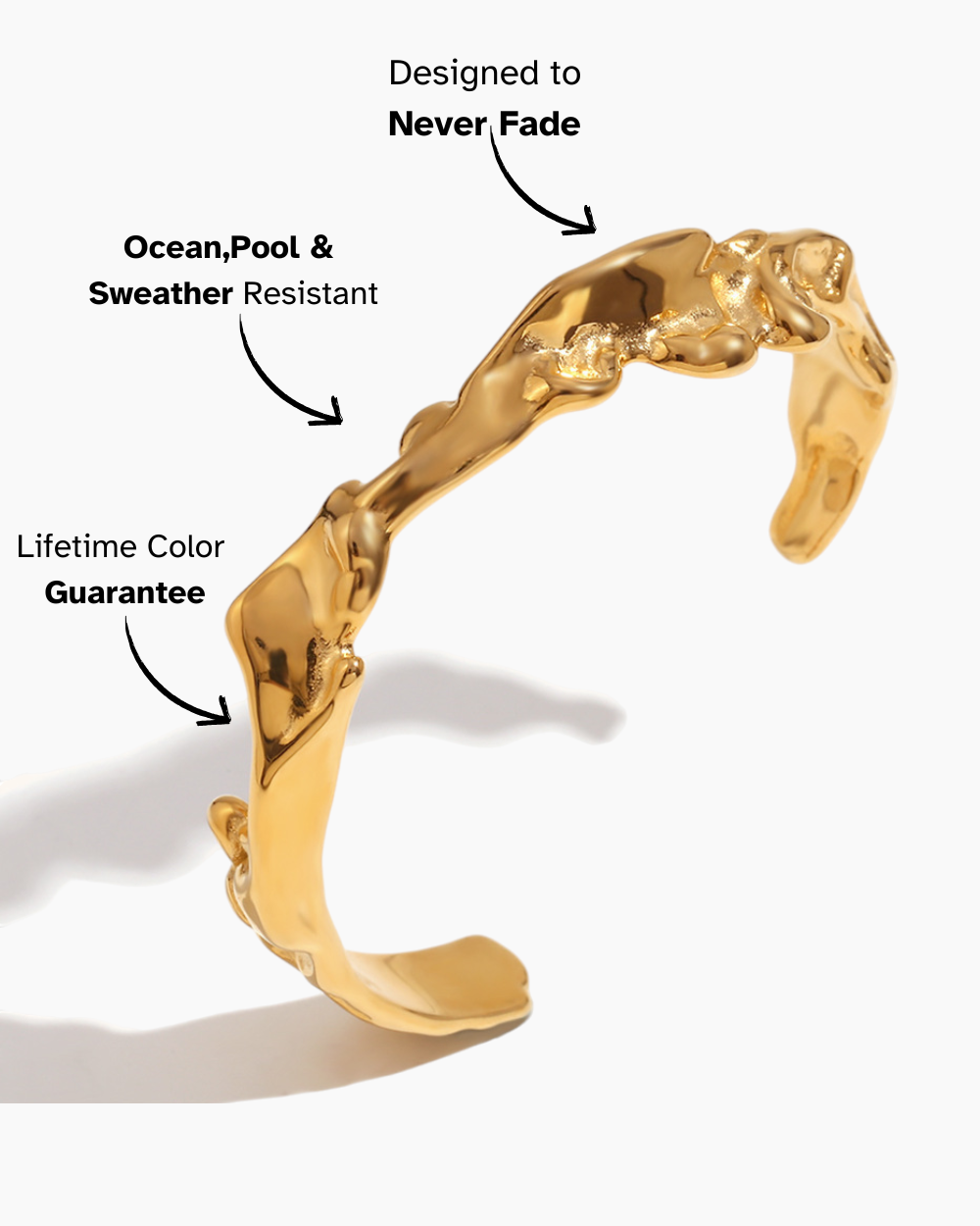 Molten Gold Cuff Bracelet