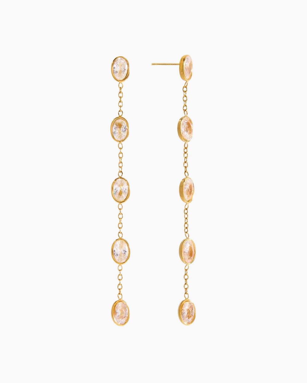 Dangle Crystal Drop Earrings – Oval