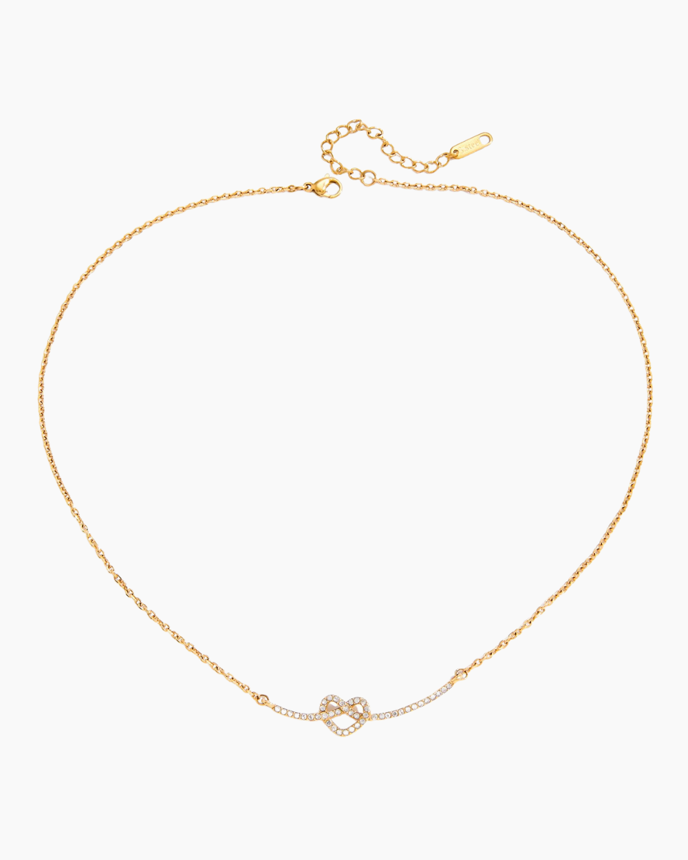 Crystal Double Heart Pendant Necklace