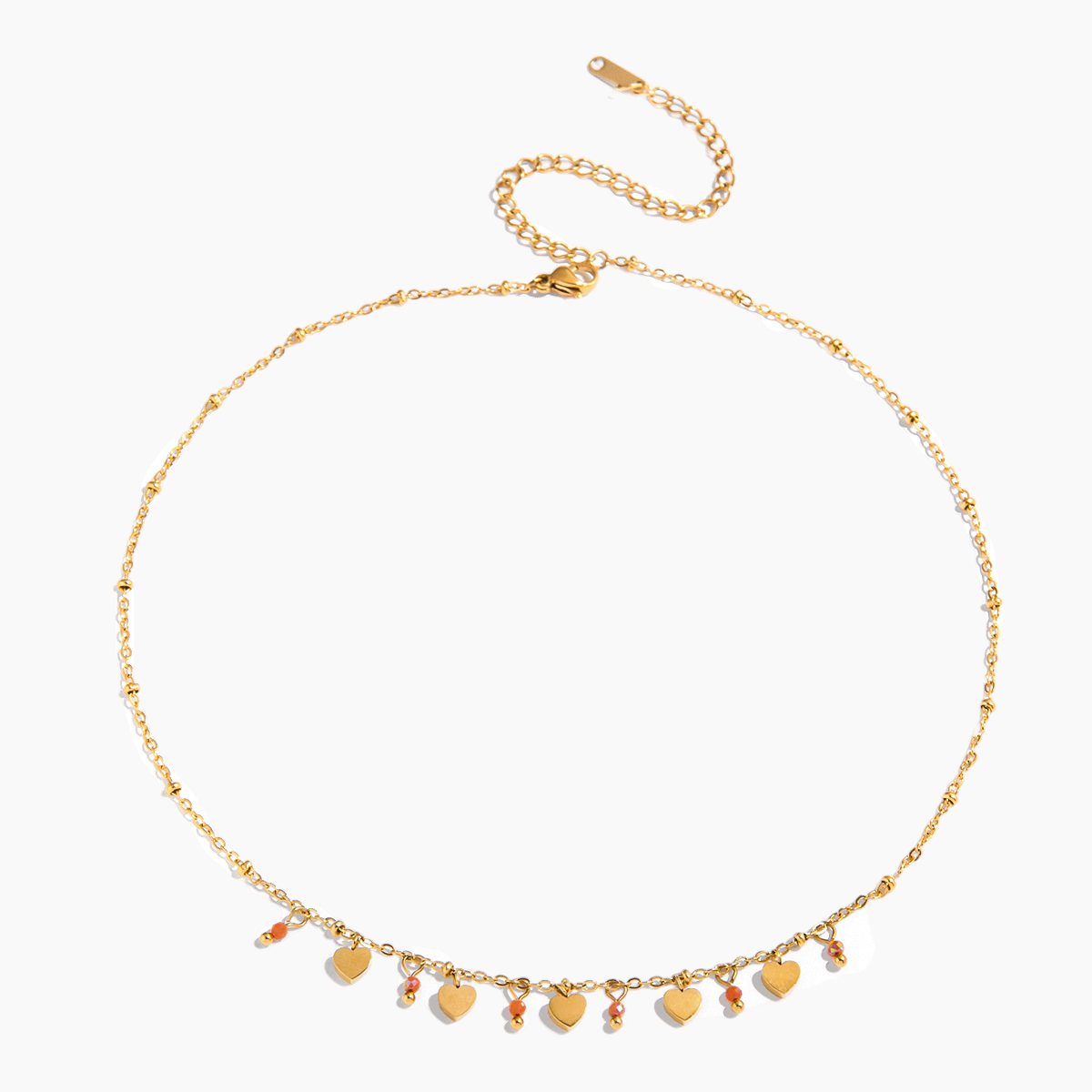 Golden Heart Rain Drop Necklace