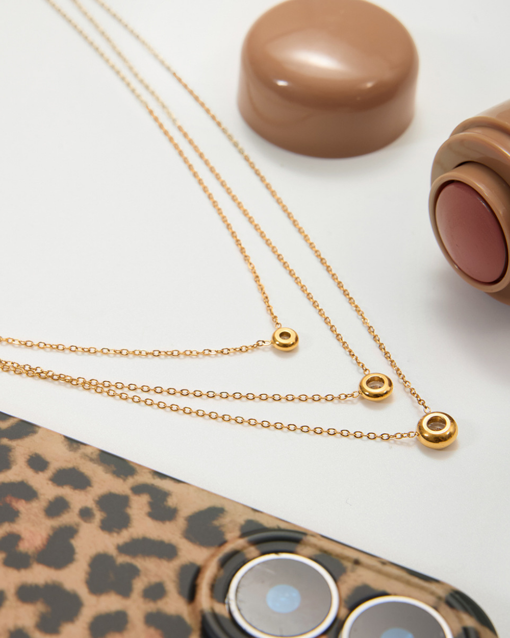 Minimalist Triple Pendant Necklace