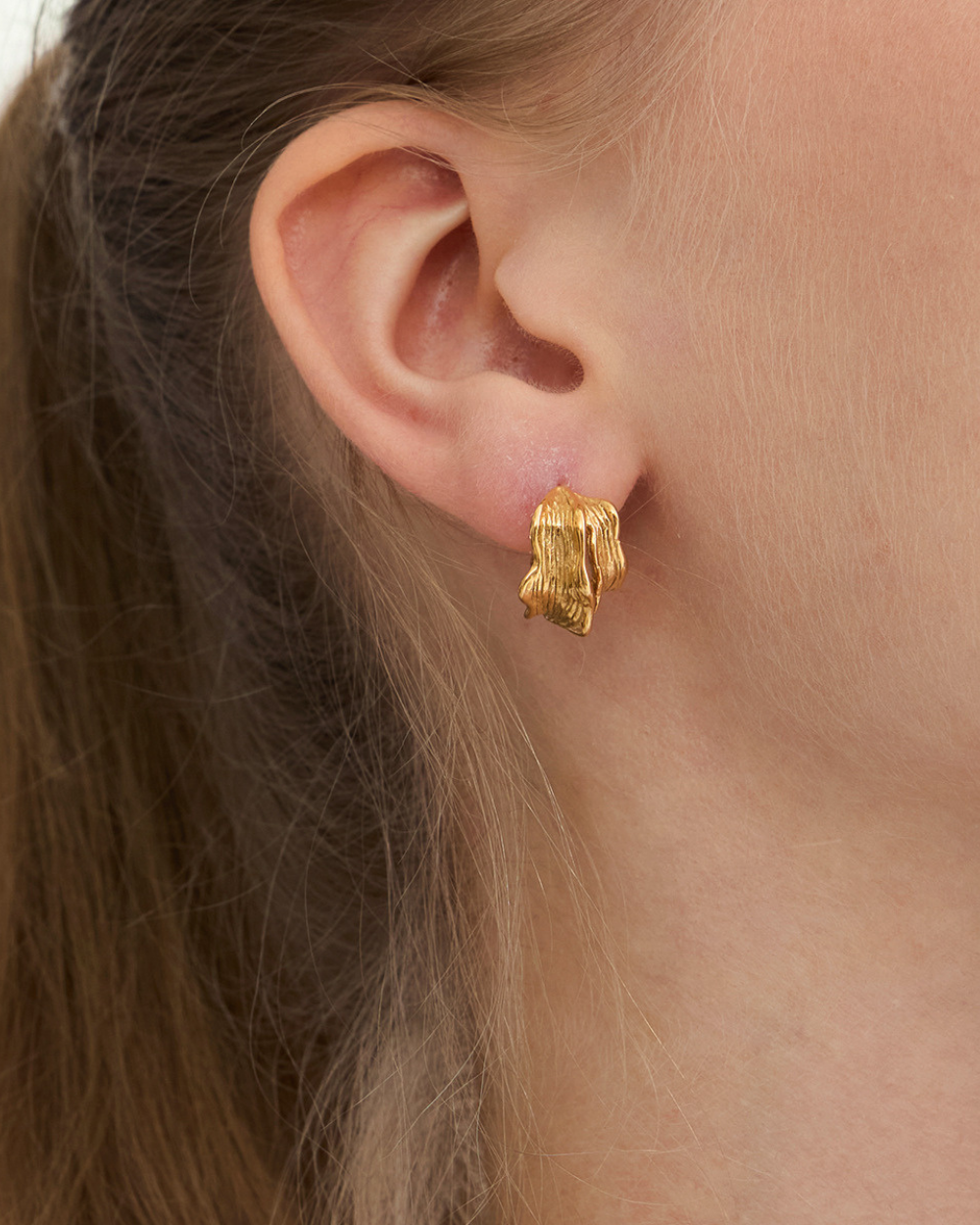 Molten Flow Hoop Earrings