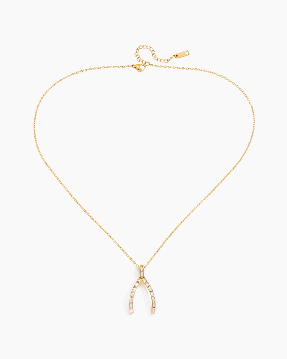 Crystal Wishbone Necklace