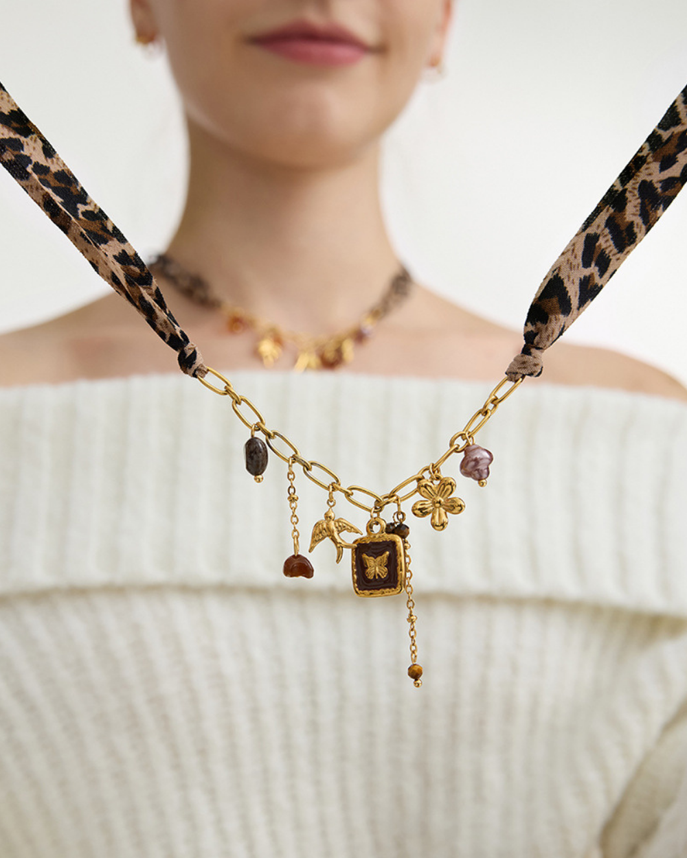 Boho Butterfly Charm Necklace