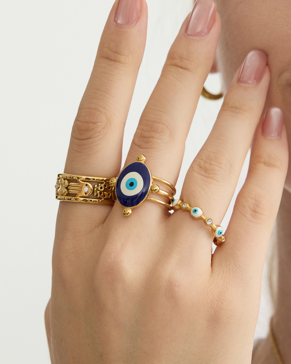 Bold Evil Eye Statement Ring