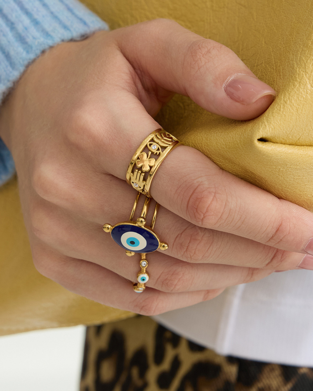 Bold Evil Eye Statement Ring