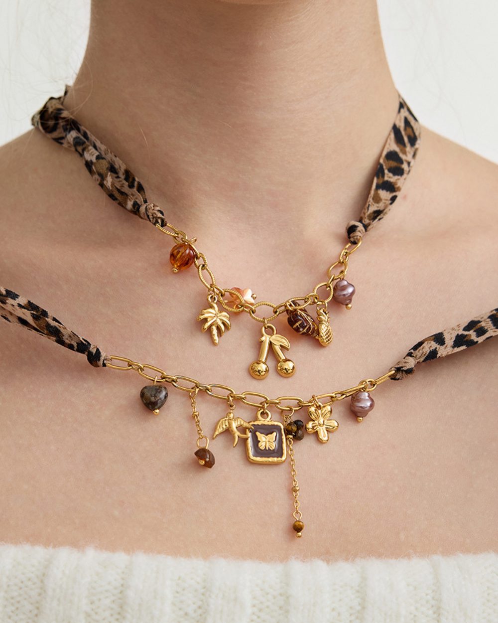 Tropical Safari Charm Necklace