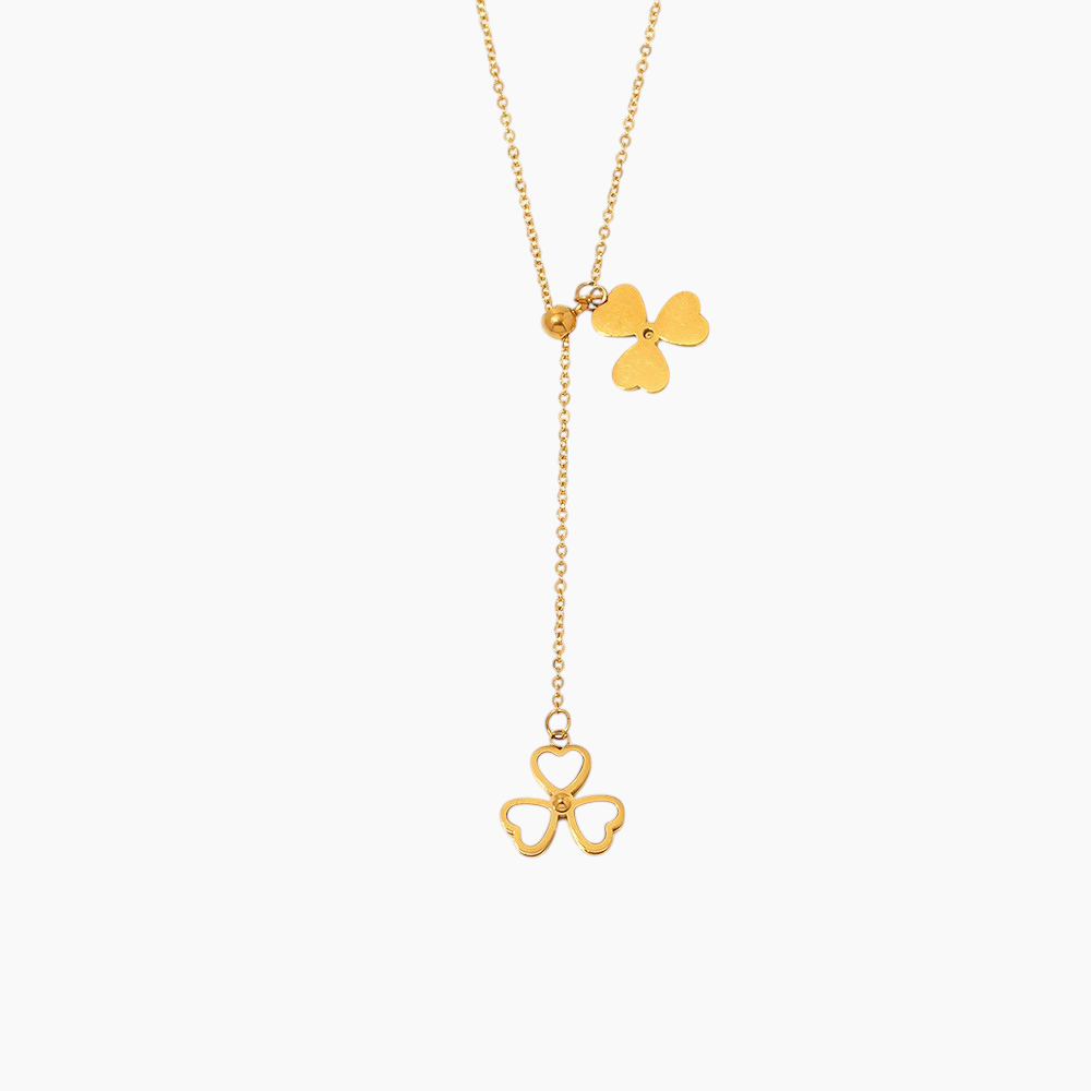 Heart Flower Pendant Necklace