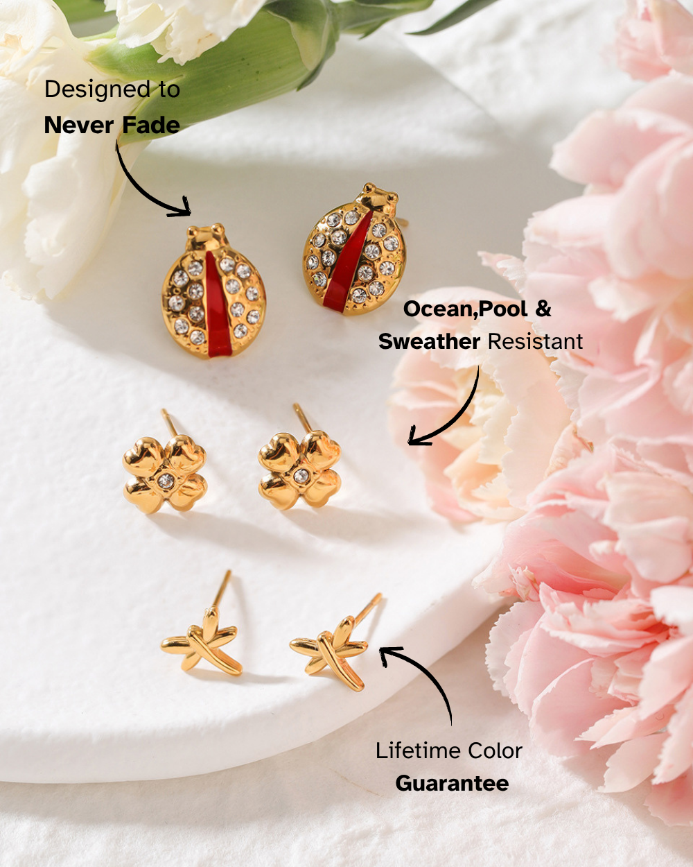 Garden Charm Stud Earring Set
