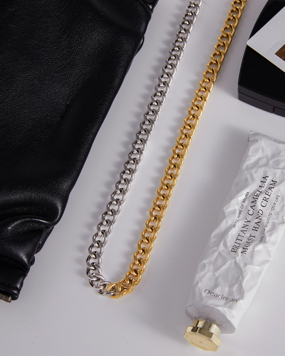 Dual Tone Bold Chain Necklace