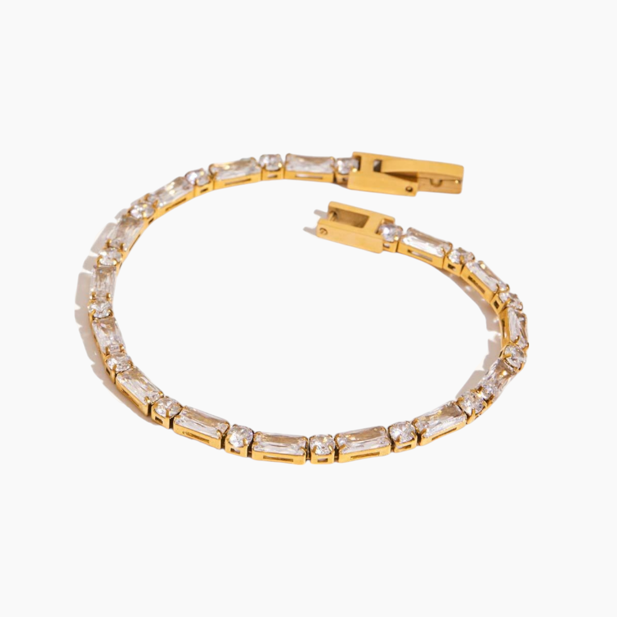 Gleam Crystal Chain Bracelet - White