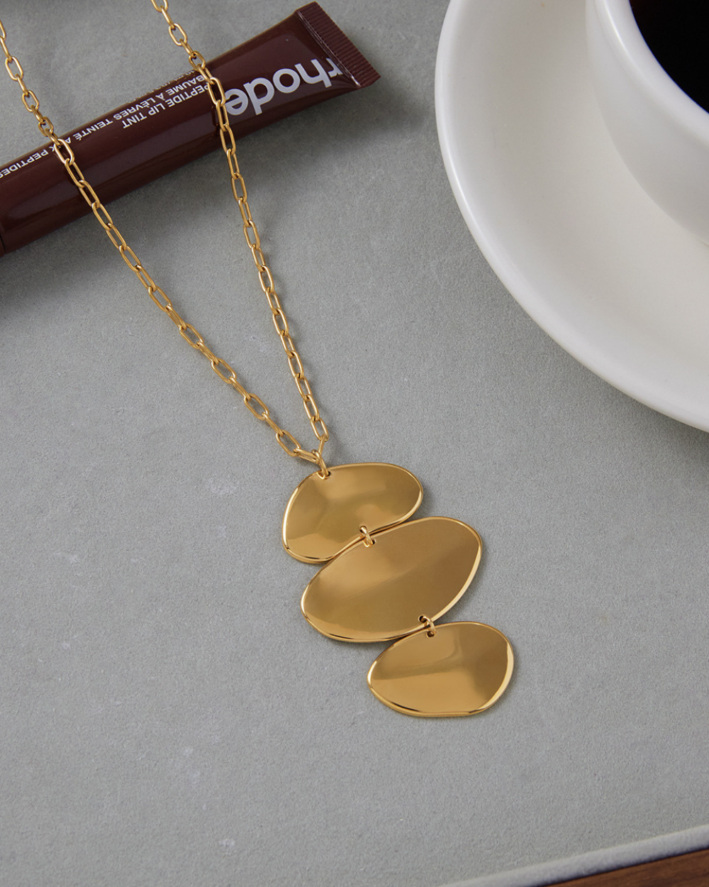 Golden Cascade Pendant Necklace