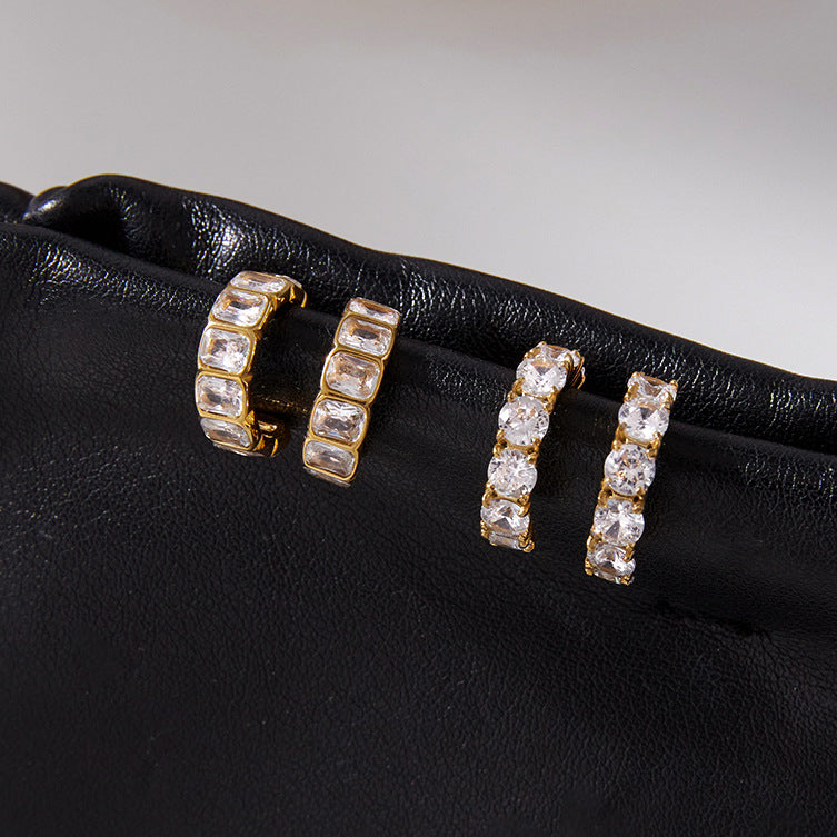 Crystal Glow Hoop Earrings