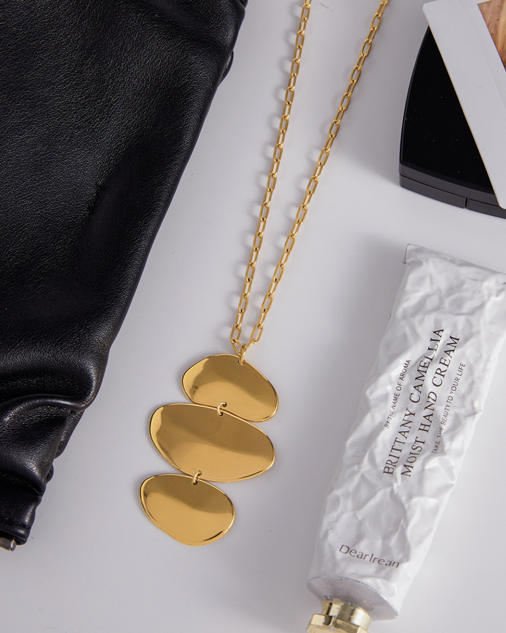 Golden Cascade Pendant Necklace