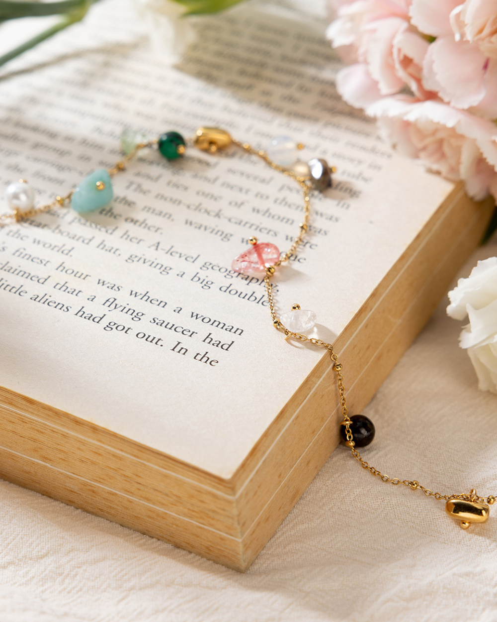 Gemstone Charm Dainty Necklace