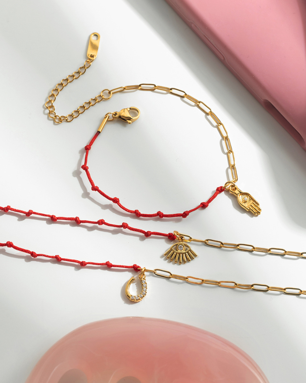 Lucky Red Hamsa Bracelet