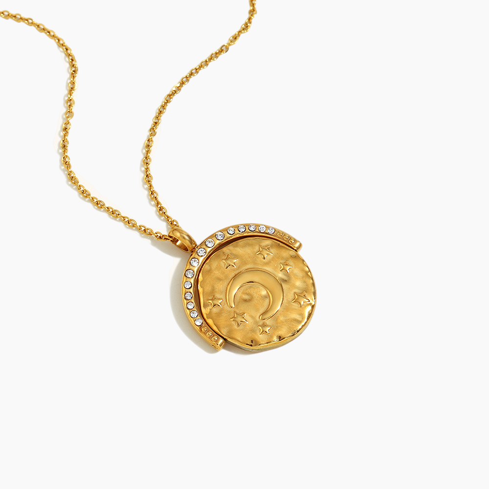Lunar Glow Medallion Necklace