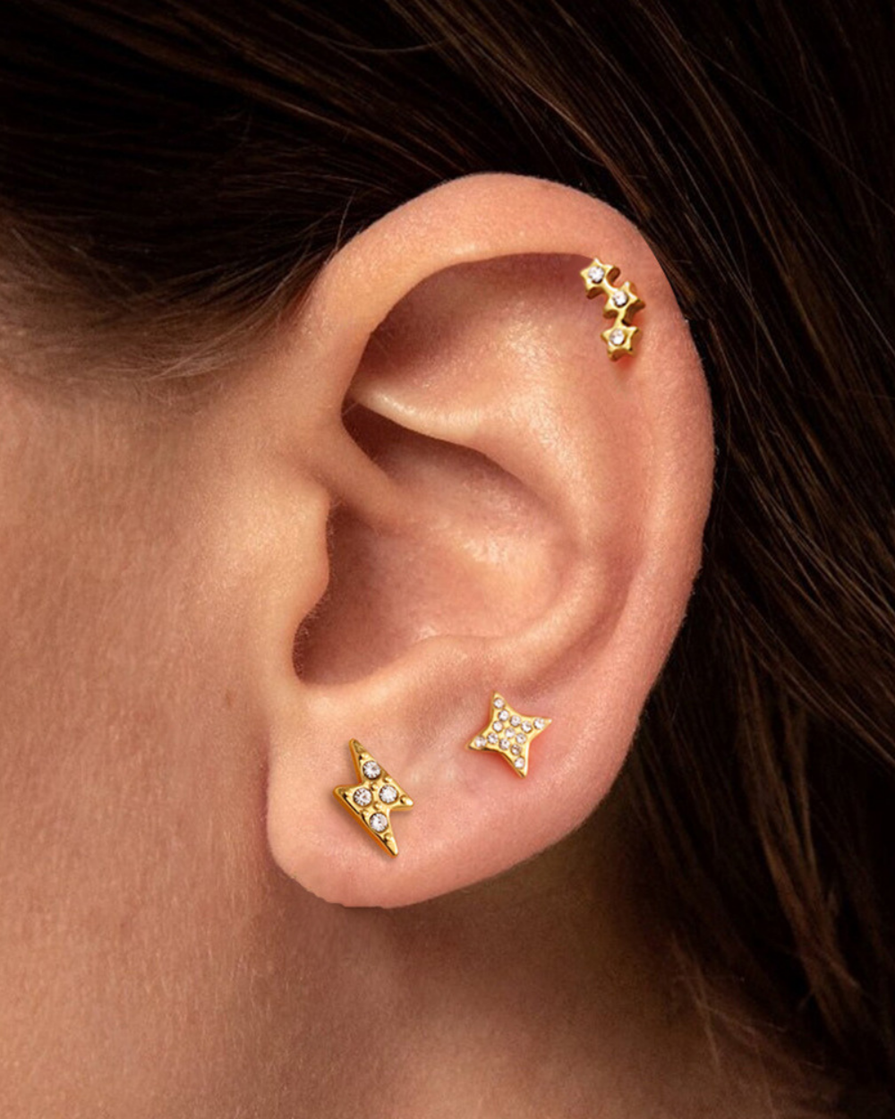 Starlight Spark Trio Stud Earrings