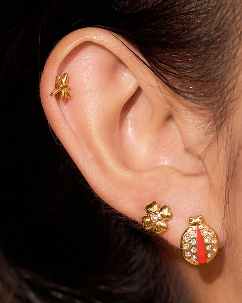 Garden Charm Stud Earring Set