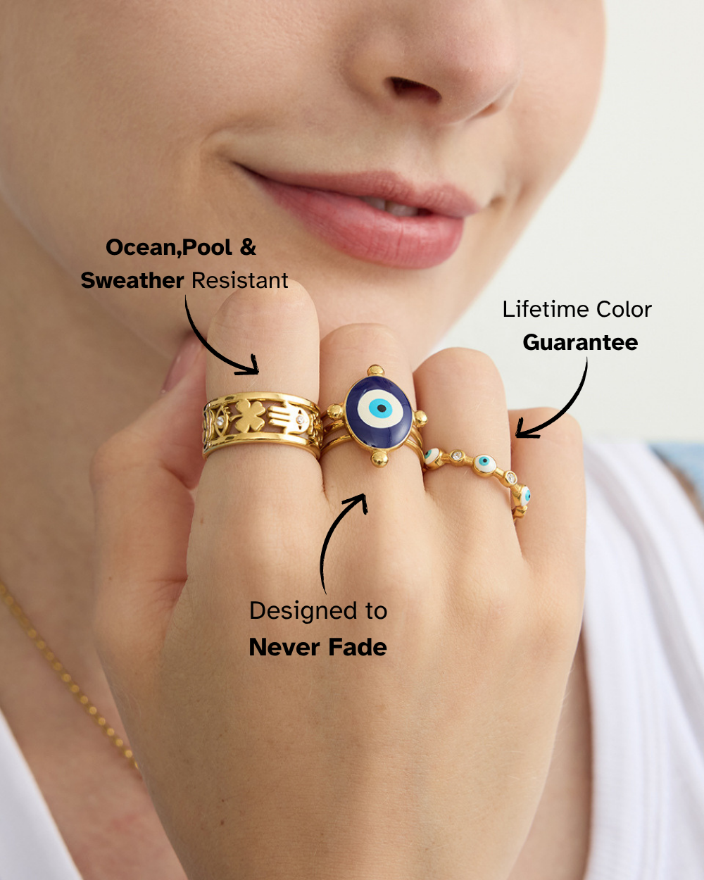 Bold Evil Eye Statement Ring