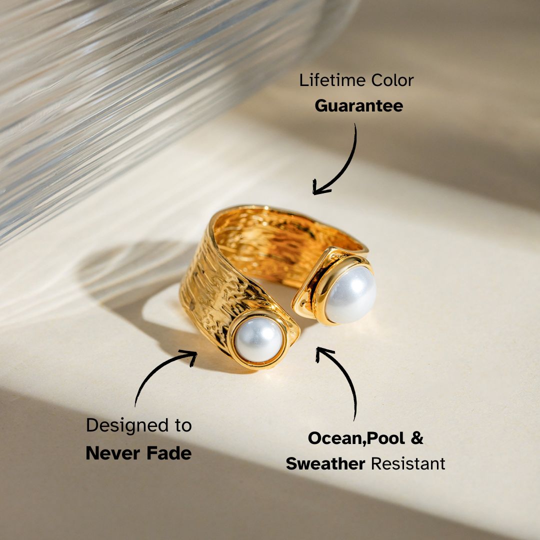 Aurelia Twin Pearl Ring
