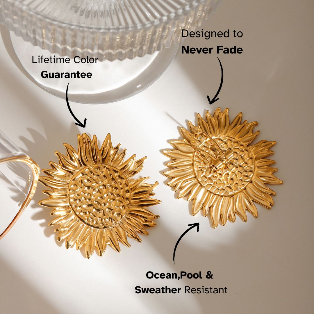 Golden Sunburst Earrings