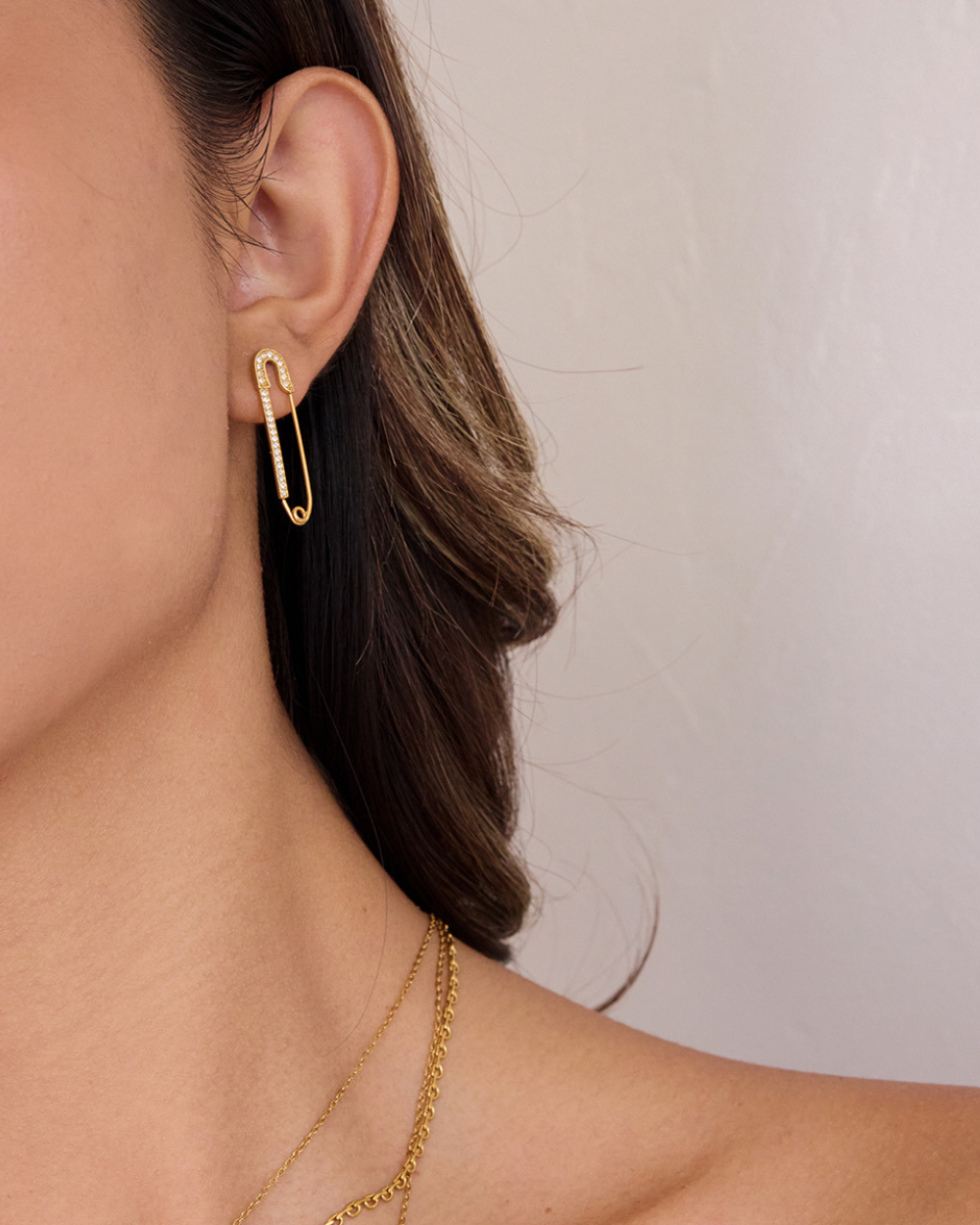 Golden Spark Pin Earrings
