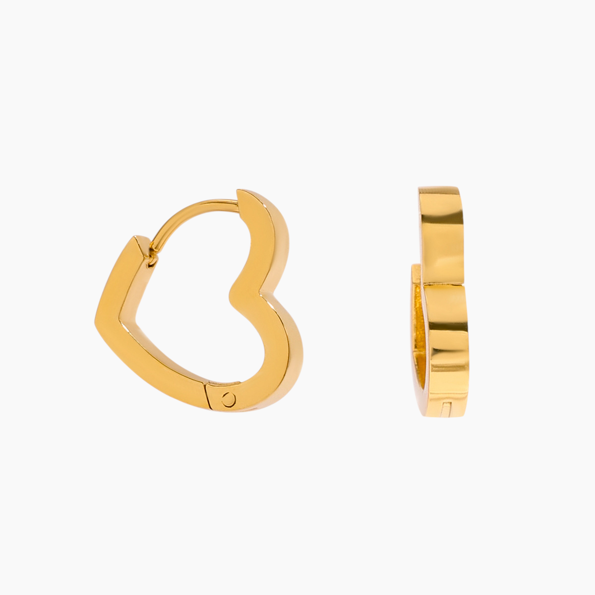 Sweet Curve Heart Hoops