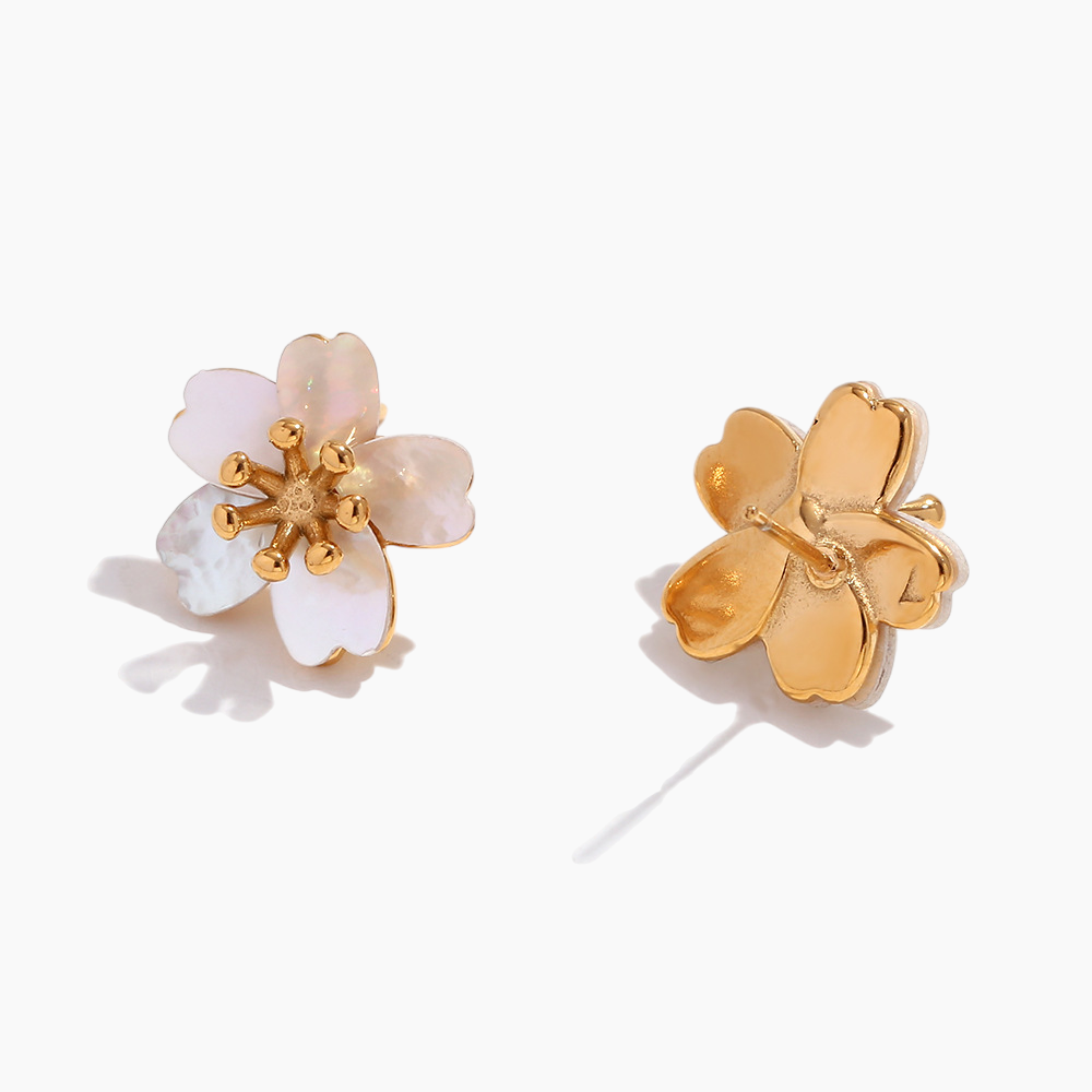 Blossom Pearl Flower Stud Earrings
