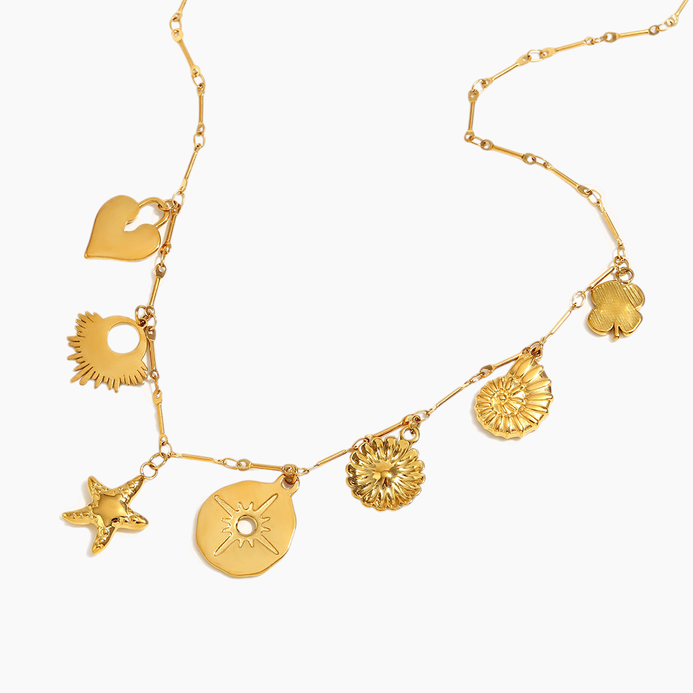 Celestial Charm Medallion Necklace