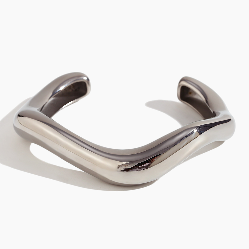Sculpted Wave Cuff Bracelet
