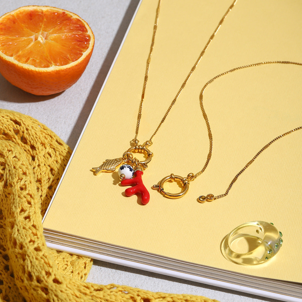 Golden Link Loop Necklace