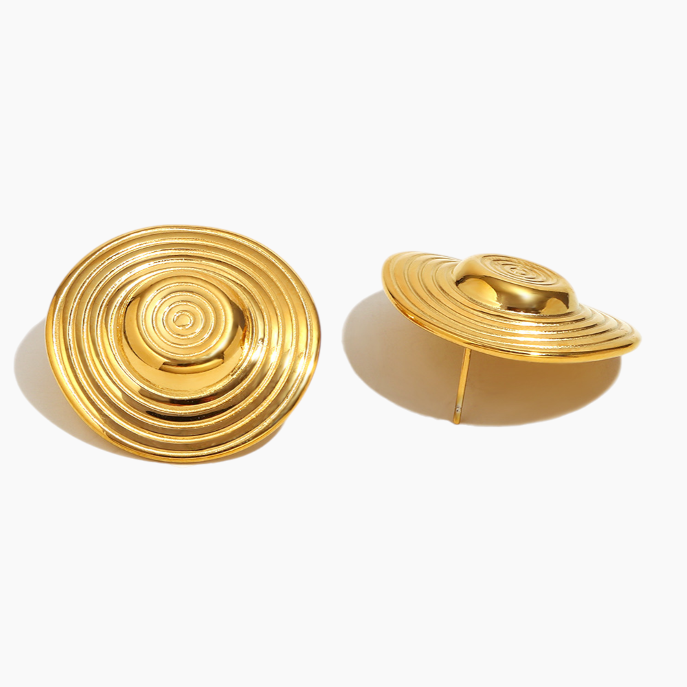 Eclipse Spiral Statement Earrings