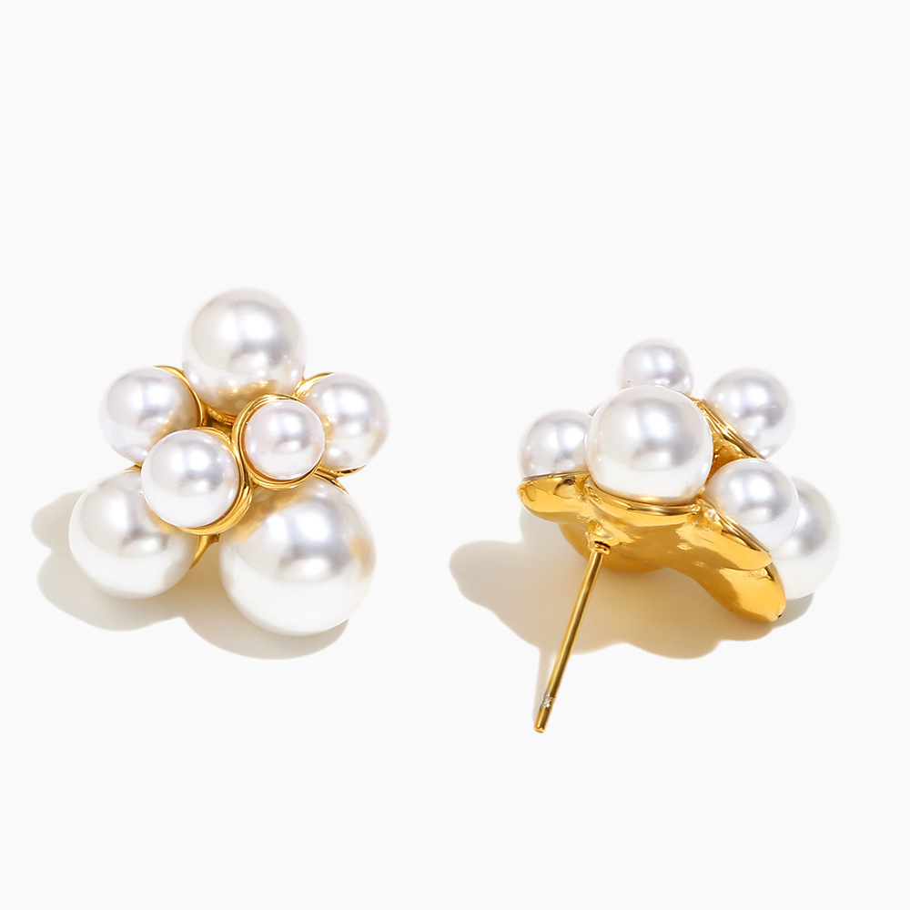 Pearl Bubble Cluster Earrings