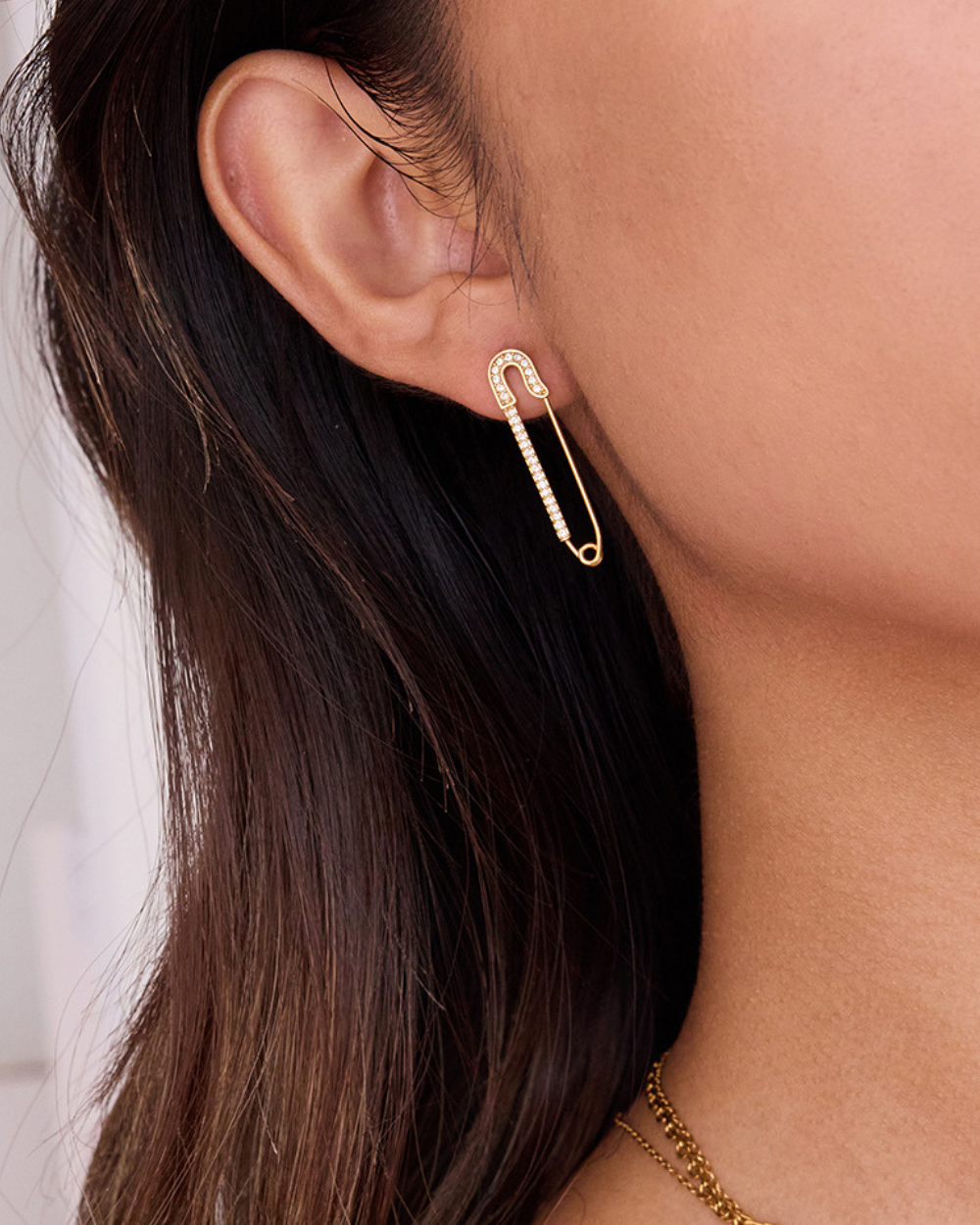 Golden Spark Pin Earrings