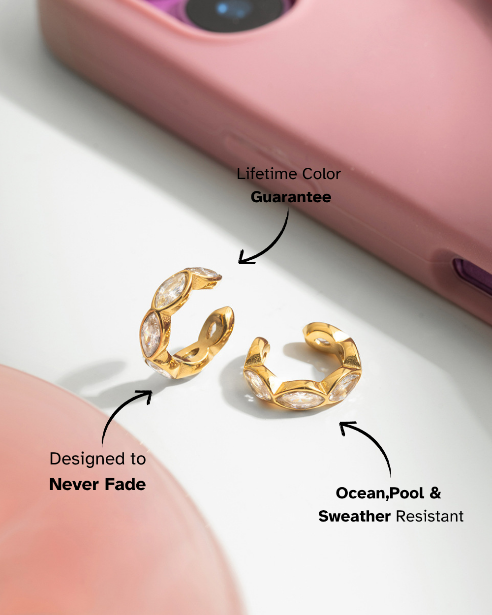Dainty Zircon Gold Ear Cuff