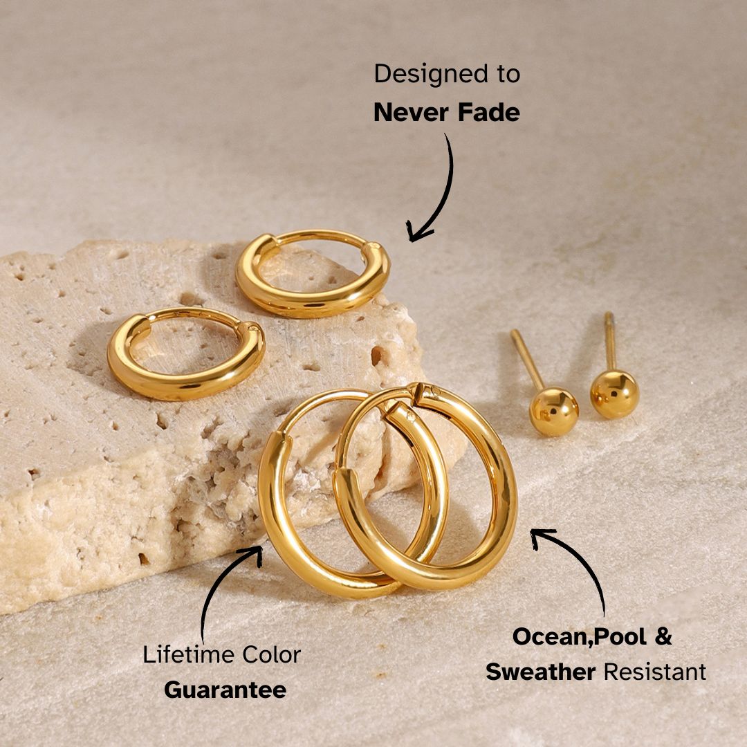 Golden Orbit Earring Set