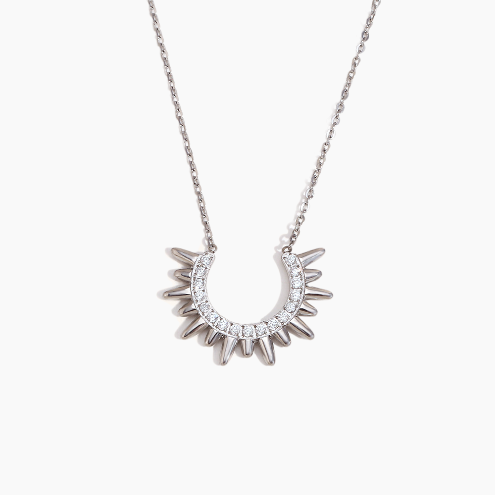 Celestial Sunburst Pendant Necklace