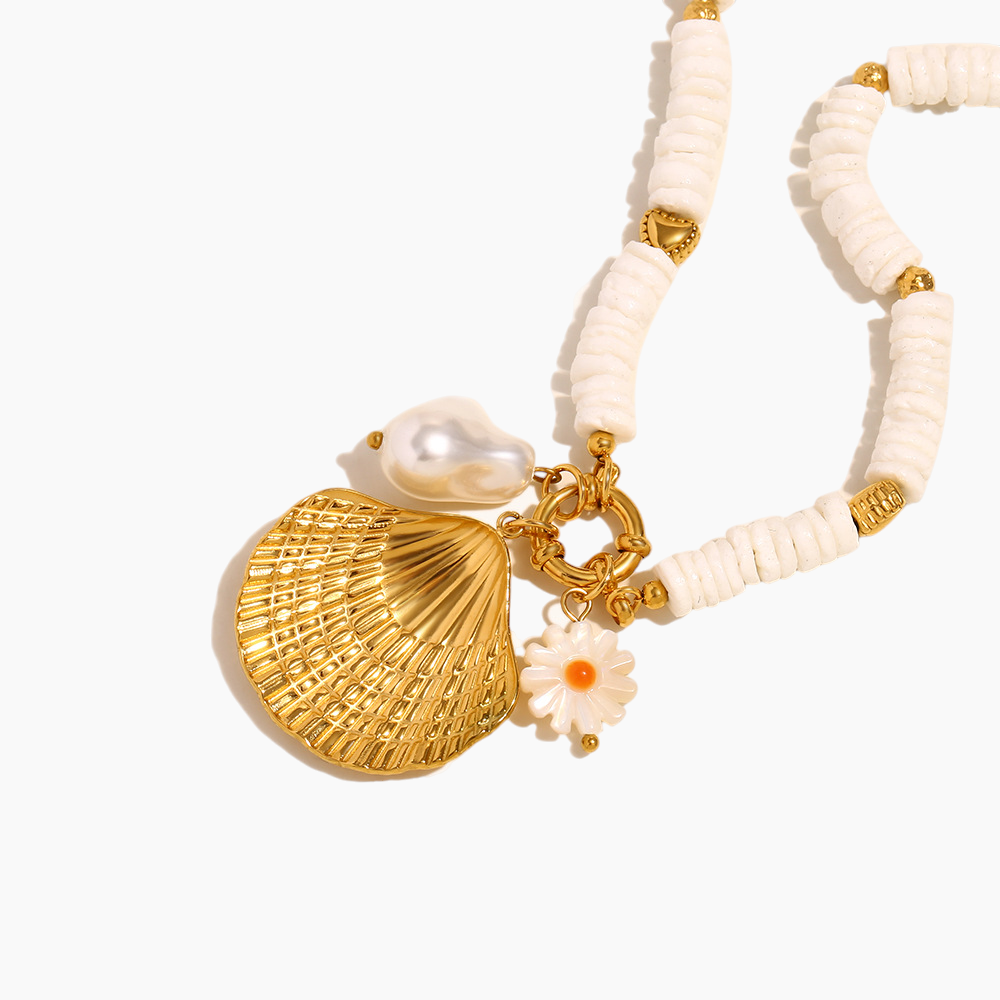 Golden Tide Shell Necklace