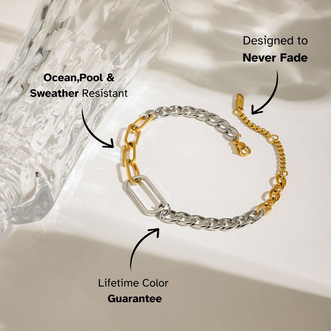 Bi-Metal Fusion Chain Bracelet