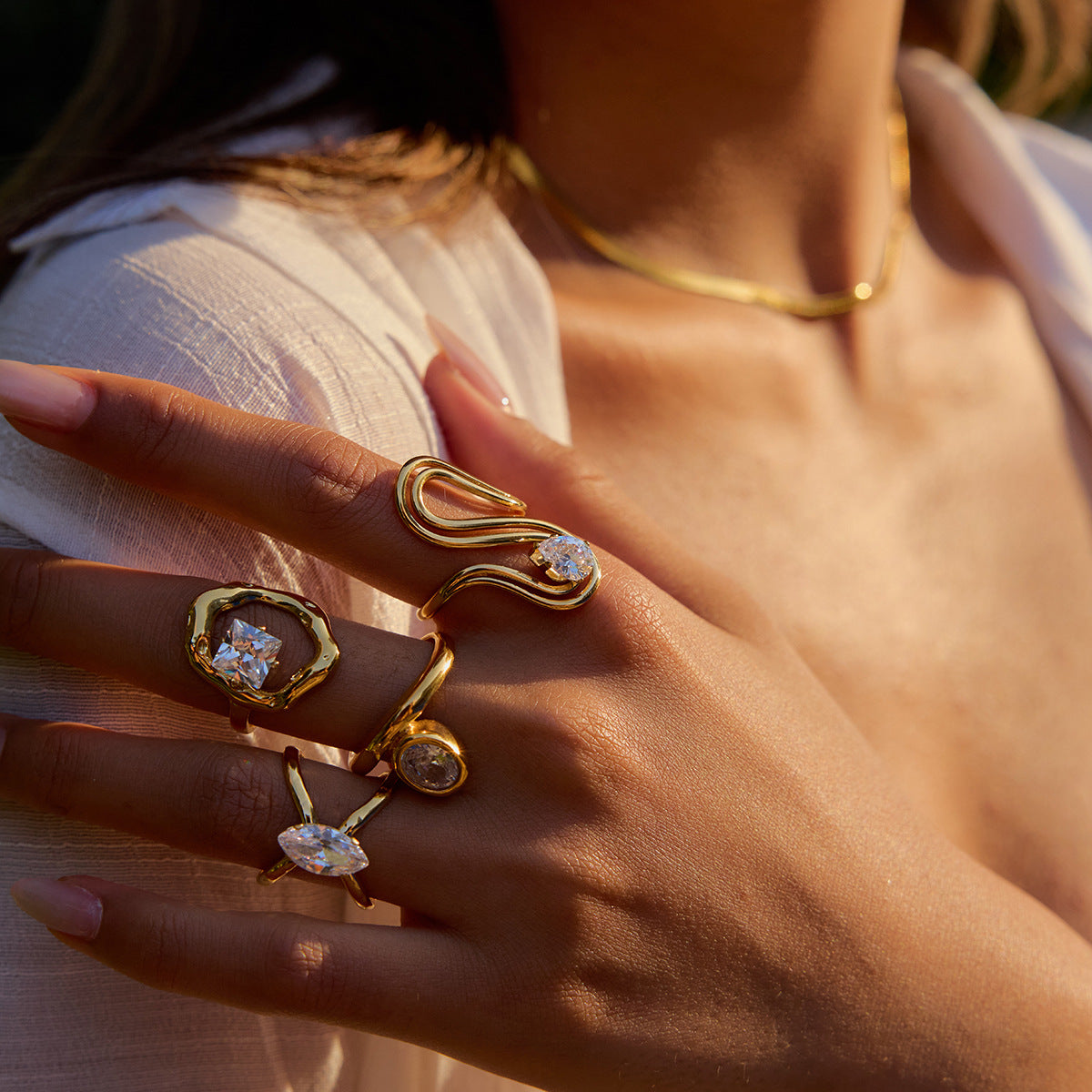 Radiant Twist Ring