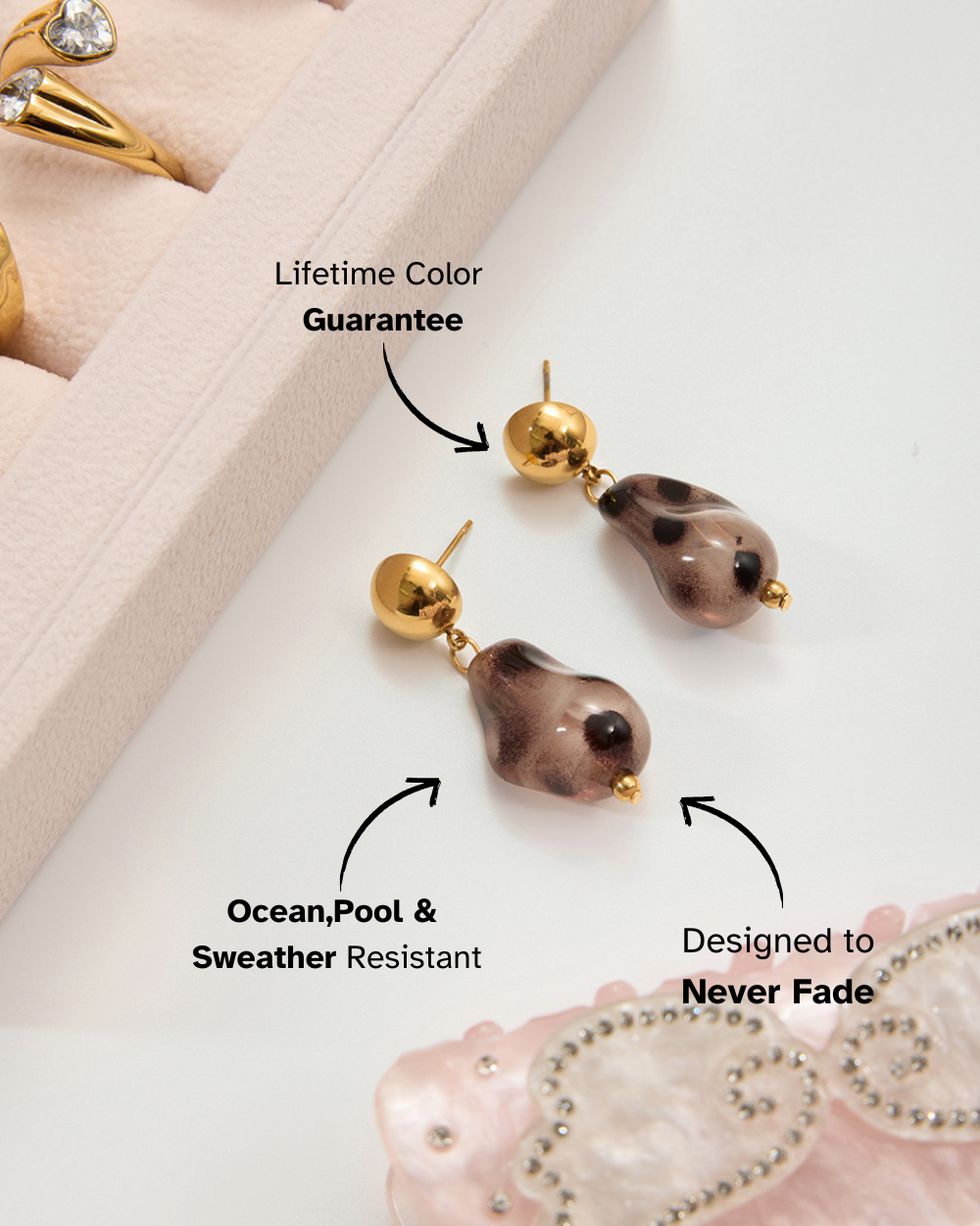 Smoky Flow Gemstone Earrings