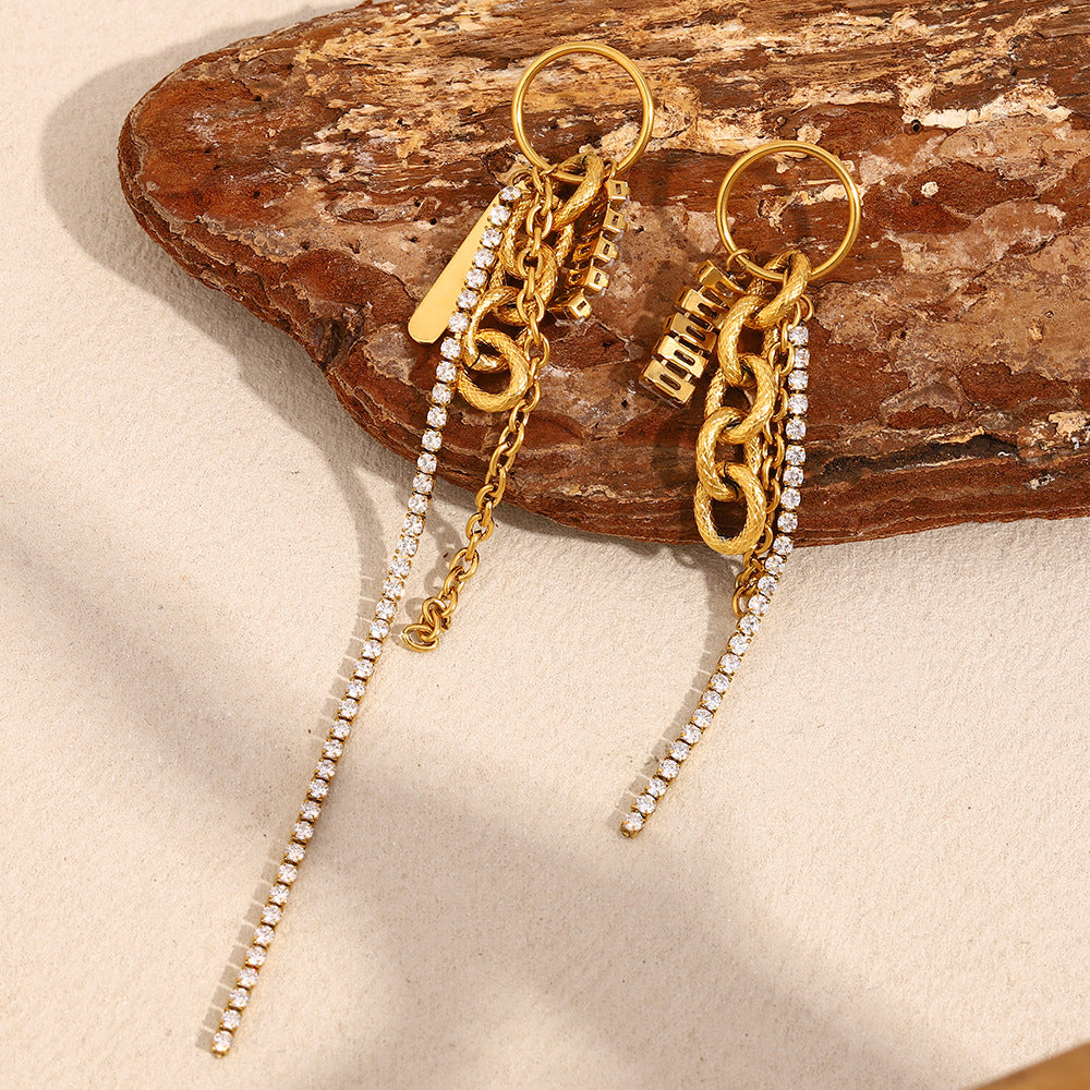 Rebel Glint Chain Drop Earrings
