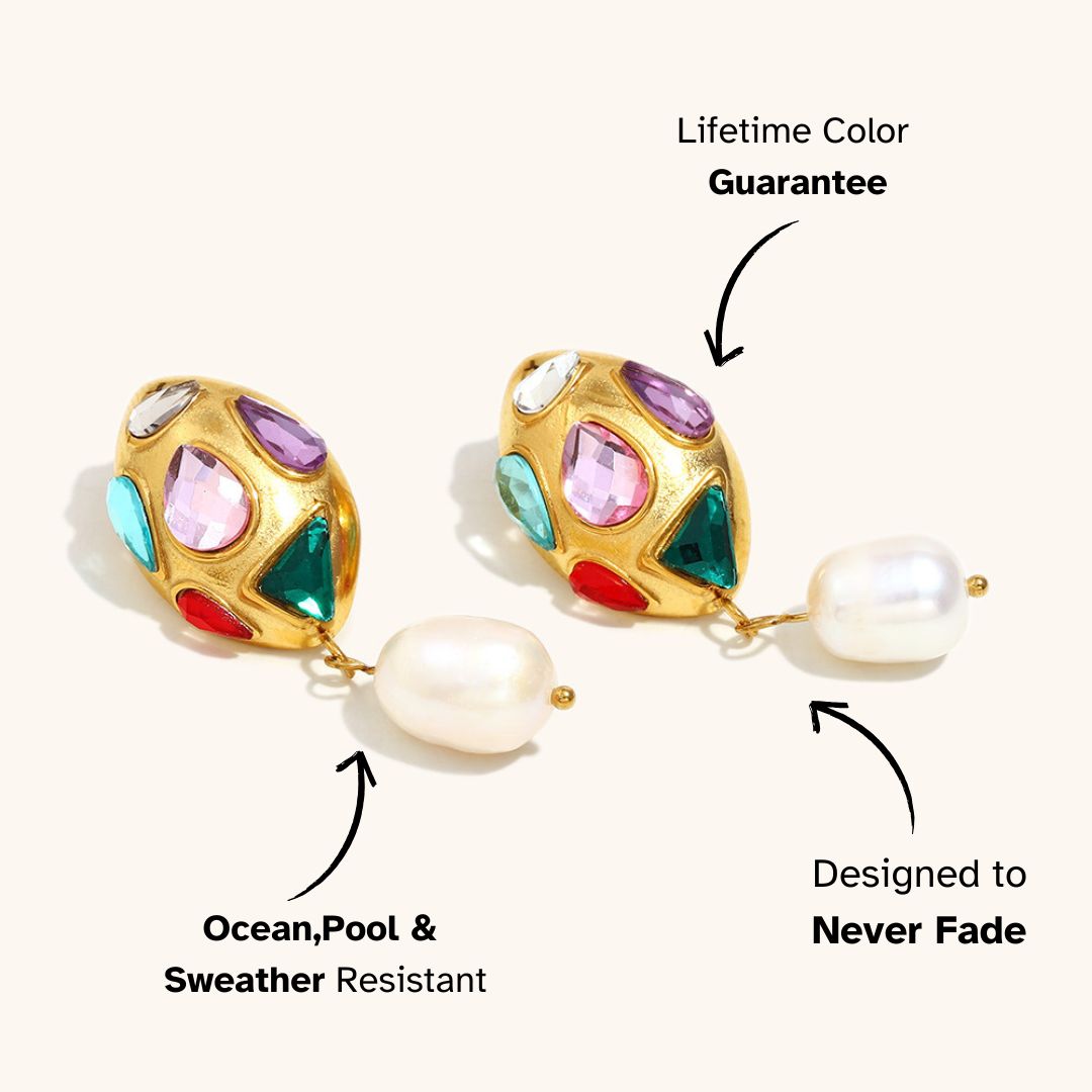 Byzantine Dreams Gemstone & Pearl Earrings